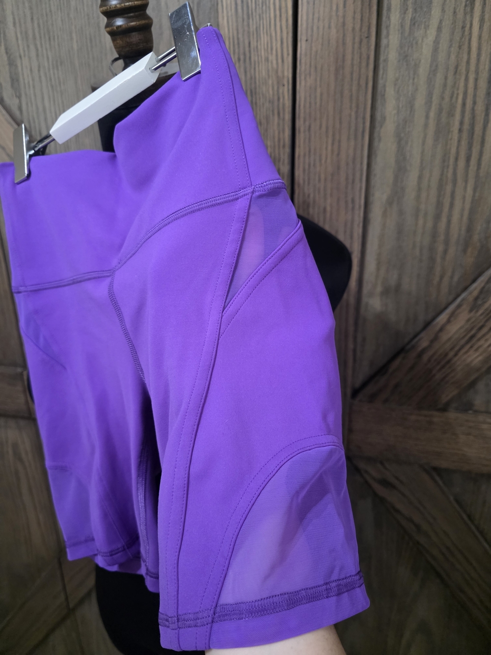 Lululemon Wunder Train High-Rise Purple Bike Shorts - Picture 2 of 4